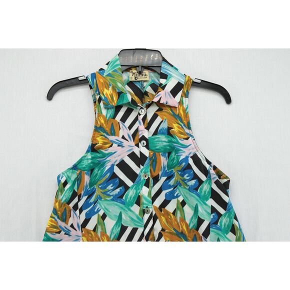 Show Me Your Mumu Mini Dress Women's Small Hawiian Beachy Colorful Tropical - Picture 2 of 7